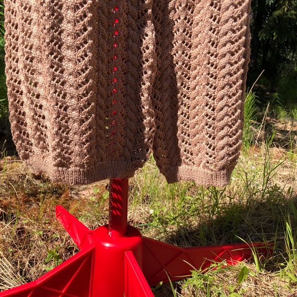 NEW Tan Stretch Knit Pant Crop Top Set Summer Loungewear Beach One Size XS/S - Picture 9 of 12